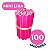 Pacote com 100 mini lixas Descartáveis Rosa Santa Clara para Unhas Manicure - Imagem 3