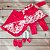 saida maternidade roupa bebe recém nascido vermelho florzinha - Imagem 1