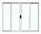 JANELA DE ALUMINIO BRANCO - 4 FOLHAS - Imagem 1