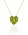 Colar Coração Peridoto Banhado a Ouro 18K - Imagem 1