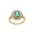 Anel de Esmeralda em Ouro 18k Cravejado com Diamantes, Lapidação oval - Imagem 1