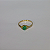 Anel de Esmeralda,  lapidação oval em Ouro 18k, com dois diamantes - Imagem 2