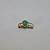 Anel de Esmeralda,  lapidação gota, em Ouro 18k. - Imagem 1