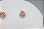 Brincos em Prata banhado a ouro com Quartzo Rosa natural - Imagem 2