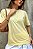 T-SHIRT PREMIUM LISA AMARELA ESTONADA - Imagem 2