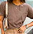 T-SHIRT ESTONADA LISA MARROM MOCHA - Imagem 2