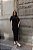 VESTIDO CANELADO PRETO MIDI - Imagem 1