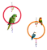 ARGOLA PAPAGAIO COLORIDA - GIGANTE - TT017 - Imagem 2