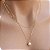 Colar Duplo Perola Folheado A Ouro 18k - Imagem 1