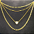 Conjunto Colares Cartier Pedra Coração Cristal Folheado a Ouro 18k - Imagem 1