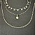 Conjunto 3 Colares Choker Chapinha Folheado A Ouro 18k - Imagem 2