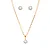Colar e Brinco Ponto De Luz Folheado A Ouro 18k - Imagem 1