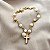 Pulseira Religiosa Pingente Cruz Crucifixo Folheado Ouro - Imagem 1
