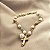 Pulseira Religiosa Pingente Cruz Crucifixo Folheado Ouro - Imagem 3