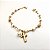 Pulseira Religiosa Pingente Cruz Crucifixo Folheado Ouro - Imagem 2