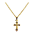 Colar Cruz Religioso Folheado A Ouro 18K - Imagem 3