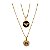 Colar Duplo Espírito Santo Fé Religioso Folheado Ouro 18k - Imagem 3