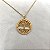 Colar Mandala Arvore Da Vida Folheado A Ouro 18k - Imagem 1