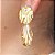 Brinco Martelado Redondo Folheado a Ouro 18k - Imagem 3