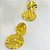 Brinco Martelado Redondo Folheado a Ouro 18k - Imagem 2