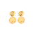 Brinco Martelado Redondo Folheado a Ouro 18k - Imagem 1