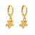 Brinco Argolinha Chapinha de Flor Folheado A Ouro 18k - Imagem 1