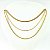 Conjunto De Colares Folheado A Ouro 18k - Imagem 1
