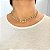 Choker Fecho Mosquetão Folheado A Ouro 18K - Imagem 3