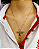 Colar Cruz Pedraria Folheado A Ouro 18k - Imagem 2