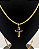 Corrente Cruz Vazada Folheado Ouro 18k - Imagem 3