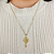 Colar Pingente Virgem Do Silencio Cristal Folheada A Ouro 18K - Imagem 2
