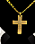 Corrente Cartier Masculino Religioso Folheado A Ouro 18K - Imagem 3