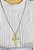 Corrente Cartier Masculino Religioso Folheado A Ouro 18K - Imagem 2