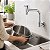Torneira Cozinha Bica Alta Longa Metal Parede Com Arejador Articulado Cuba Luxsanit - Imagem 5