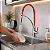 Misturador Monocomando Gourmet Cozinha Mesa Bica Flexível Vermelha - Imagem 6