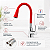 Misturador Monocomando Luxsanit Vermelha para Cozinha com Bica Flexível e 2 Jatos - Imagem 2