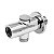 Desviador TE Redondo Para Ducha de Parede Metal Cromado Luxsanit Rosca 1/2'' - Imagem 1