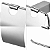 Porta Papel Higiênico Papeleira Metal Inox  Cromada Luxo Design Quadrado de Parede - Imagem 2