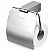 Porta Papel Higiênico Papeleira Metal Inox  Cromada Luxo Design Quadrado de Parede - Imagem 1