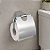 Porta Papel Higiênico Papeleira Metal Inox  Cromada Luxo Design Quadrado de Parede - Imagem 3