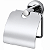 Porta Papel Higiênico Papeleira Metal Inox Cromada Luxo Base Redonda de Parede - Imagem 4