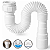 Sifão Flexível PVC 1,50m Branco Universal Blukit - Imagem 1