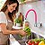 Torneira Cozinha Parede Quadrada Bica Flexível Rosa C88 - Imagem 5