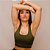 Top Decote U Confort Treino Corrida - Exercito - Imagem 1