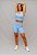 Shorts Confort Bolso Treino Corrida - Azul Frozen - Imagem 3