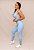 Conjunto Legging Bolso + Top Decote U Confort - Azul Frozen - Imagem 1