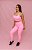 Conjunto Legging Lisa + Top Decote Alça Confort - Rosa Chiclete - Imagem 3