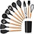 Kit 12 Utensílios De Cozinha Em Silicone Com Cabo De Madeira - Imagem 3