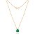 Colar com Pingente Fixo de Esmeralda Gota em Ouro 18K - Imagem 2