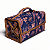 Necessaire Rocambole 4 compartimentos e gancho de pendurar Estampa Paisley Azul Marinho - Imagem 1